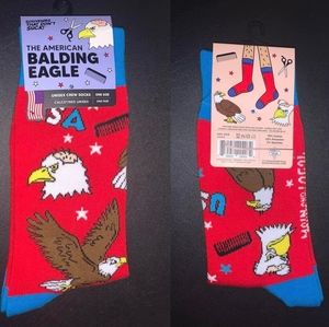Unisex Crew Sock Bald Eagle   USA